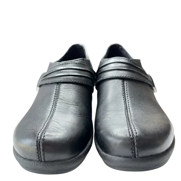 Klogs Footwear Boca Women’s Comfort Clogs Shoes Size 8.5 Black Leather Academia