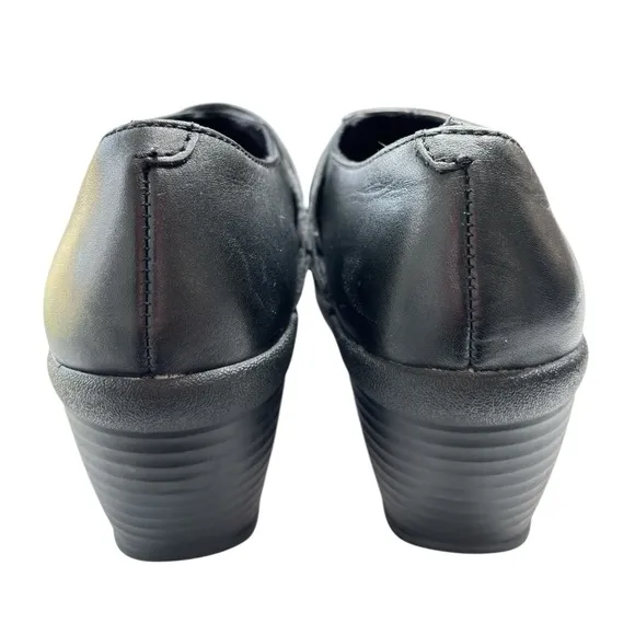 Klogs Footwear Boca Women’s Comfort Clogs Shoes Size 8.5 Black Leather Academia
