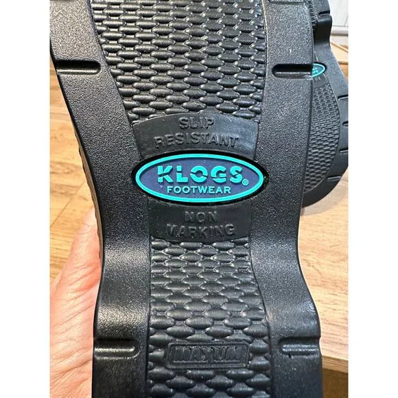Klogs Footwear Women's Naples Mules Black Smooth Leather 7.5 Medium NWOB Nurses