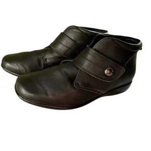 Klouds Australia Willough Black Leather Comfort Shoes Booties Size 7 Wide