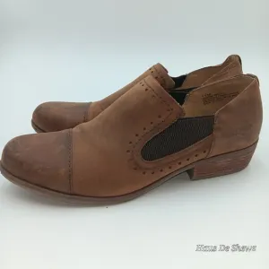 Kork-Ease 11 M Shoes Korks Brown Leather Slip On Cap Toe Gertrude Boho Artsy