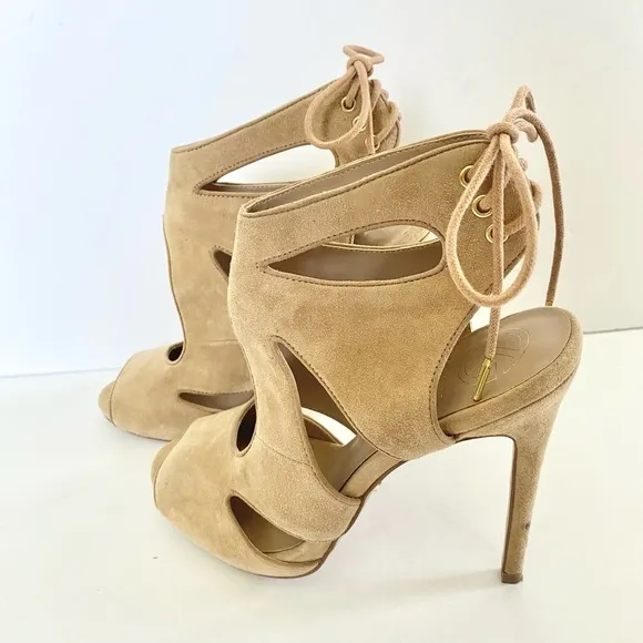 Kurt Geiger Suede Open Toe Hattie Heels