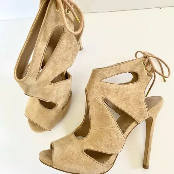 Kurt Geiger Suede Open Toe Hattie Heels