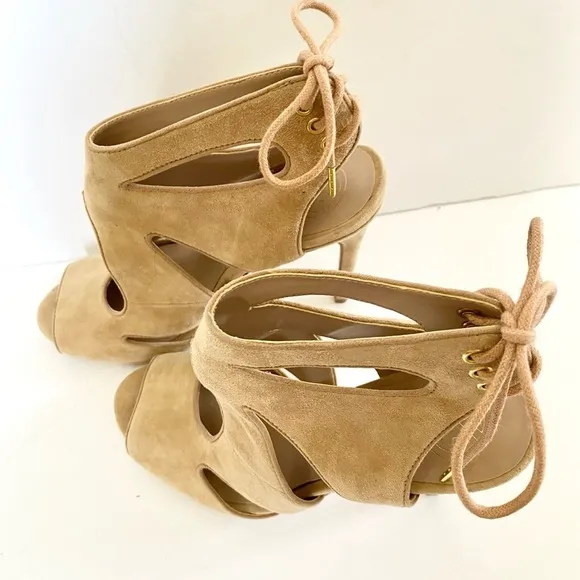 Kurt Geiger Suede Open Toe Hattie Heels