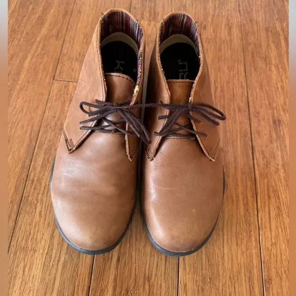 Kuru Aalto Women Size 7.5 Chukka Boot Orthotic, Lined, Brown Leather
