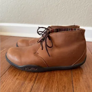 Kuru Aalto Women Size 7.5 Chukka Boot Orthotic, Lined, Brown Leather