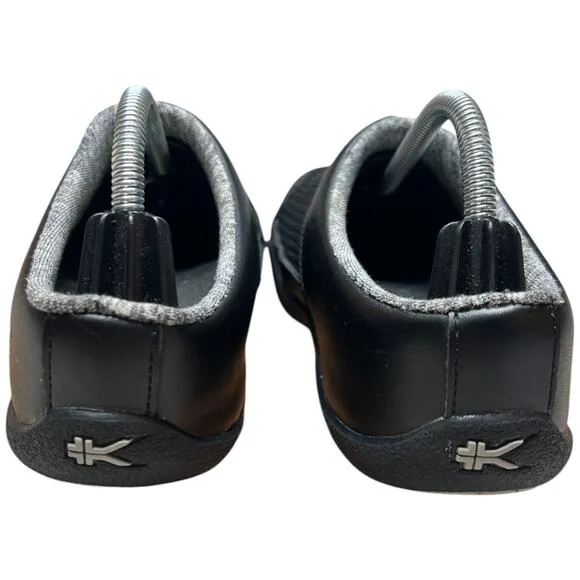 KURU Draft Women's 7 Black Slip On Clog Mule Comfort Slipper Shoes Leather Mesh