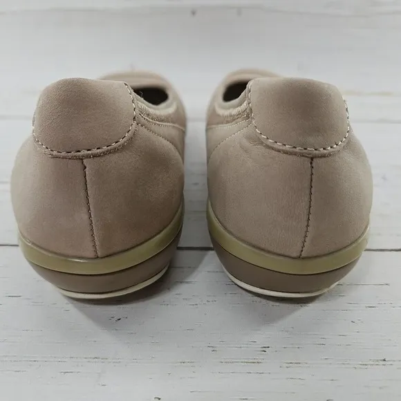 Kuru Grace Womens Size 8 Tan Beige Loafers Flats Shoes Leather Slip On Orthotic