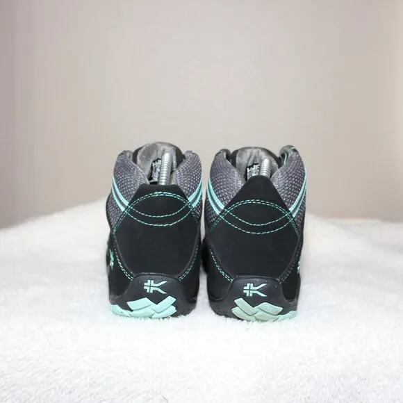 Kuru Womens Chicane Hiking Shoe High Top Gray Black Turquoise Size 8.5 Support