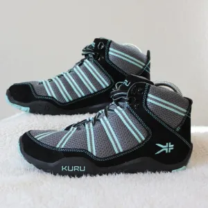 Kuru Womens Chicane Hiking Shoe High Top Gray Black Turquoise Size 8.5 Support