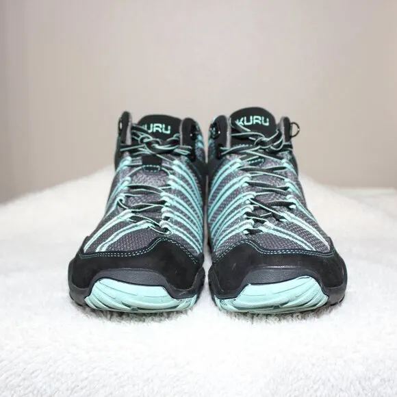 Kuru Womens Chicane Hiking Shoe High Top Gray Black Turquoise Size 8.5 Support
