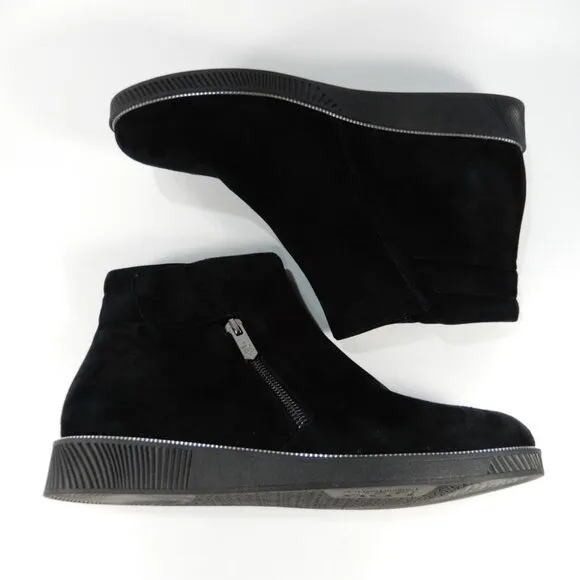 L'Amour des Pieds Jaidly Bootie Ankle Boots Size 10 Black Suede Comfort NEW $279