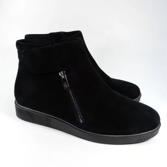 L'Amour des Pieds Jaidly Bootie Ankle Boots Size 10 Black Suede Comfort NEW $279