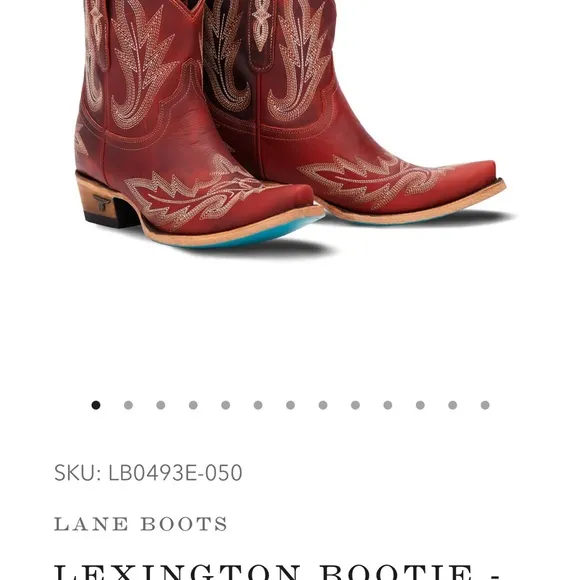 Lane Burgundy Western Boots