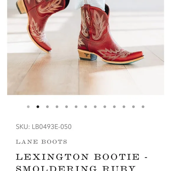 Lane Burgundy Western Boots