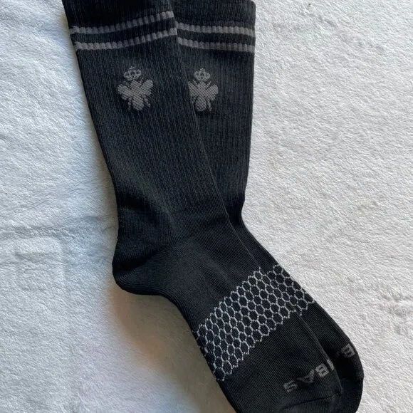 LARGE Bombas Socks Bundle Lot x 10 pairs Half Calf style - Black UNISEX NEW NWT
