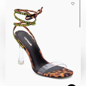 Larroude Disco GloriaLeopard-Print Wrap Sandals women size 8 new no box