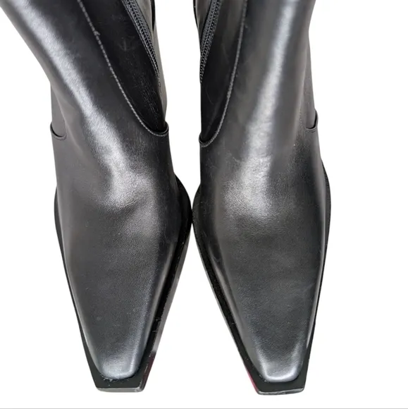 Larroude James Black Leather Boots... Size 6.5