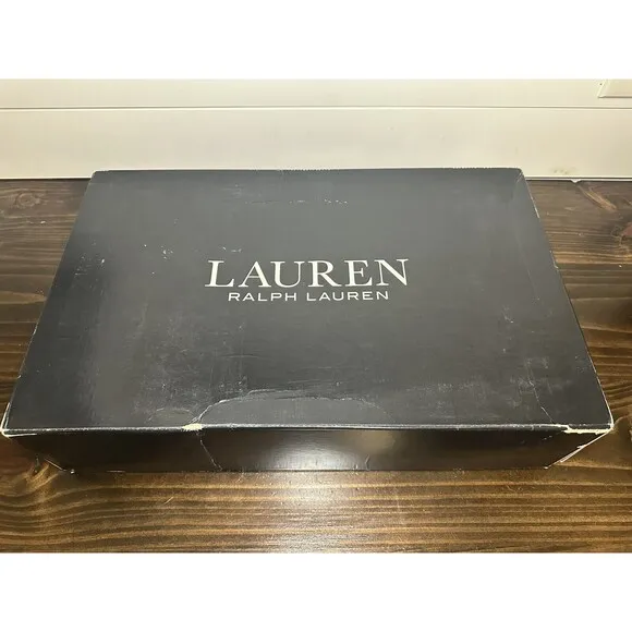 Lauren Ralph Lauren Everly Riding Boot Black Leather Knee High Women's 6.5B NEW