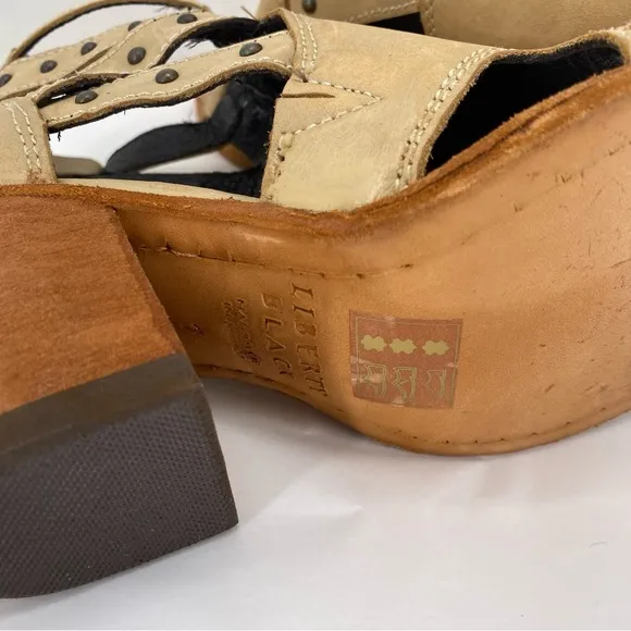 Liberty Black tan cutout sandals