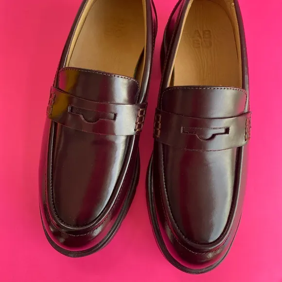 LIKE NEW ABEO Boulevard Loafers Dark Brown Casual Leather Shoes Women's Size 5