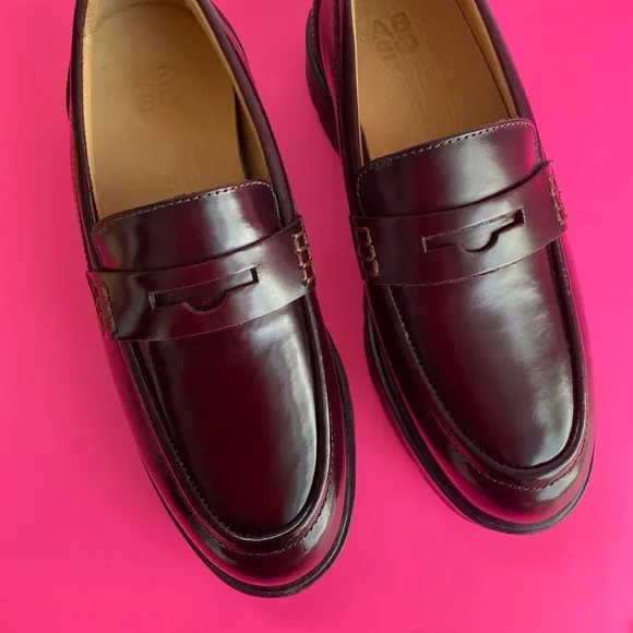 LIKE NEW ABEO Boulevard Loafers Dark Brown Casual Leather Shoes Women's Size 5