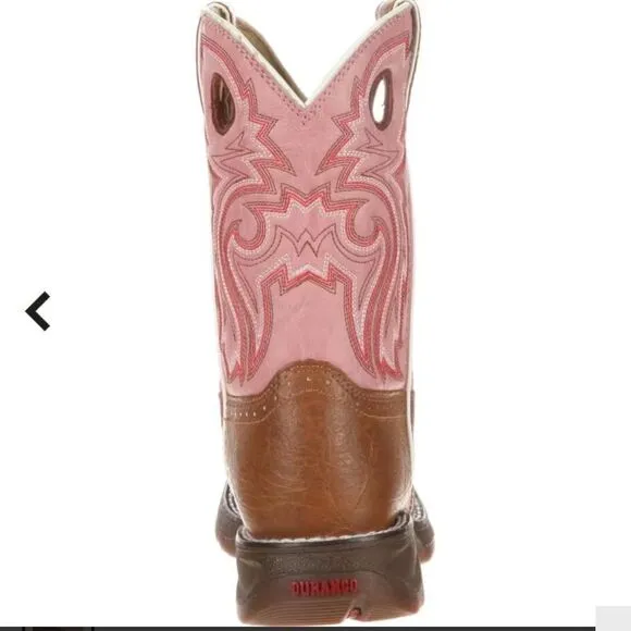 Lil' Durango Tan Lacey Western Boots Size 2M