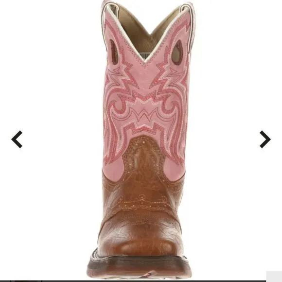Lil' Durango Tan Lacey Western Boots Size 2M
