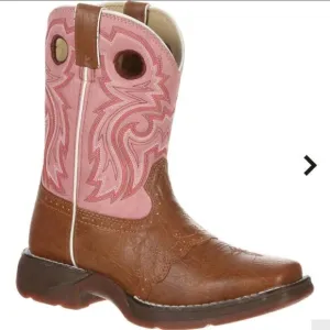 Lil' Durango Tan Lacey Western Boots Size 2M