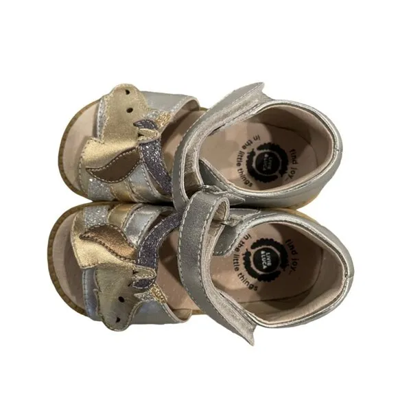 Livie &amp; Luca 8M Metallic Leather Unicorn Sandals