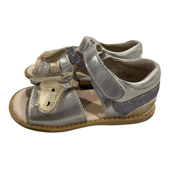 Livie &amp; Luca 8M Metallic Leather Unicorn Sandals