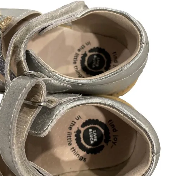 Livie &amp; Luca 8M Metallic Leather Unicorn Sandals