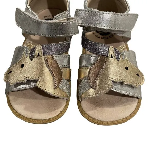 Livie &amp; Luca 8M Metallic Leather Unicorn Sandals