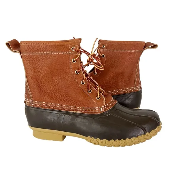 L.L. Bean Bean Duck Boots Men's Size 10M Chamois-Lined Leather Gore-Tex Outdoors