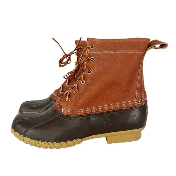 L.L. Bean Bean Duck Boots Men's Size 10M Chamois-Lined Leather Gore-Tex Outdoors