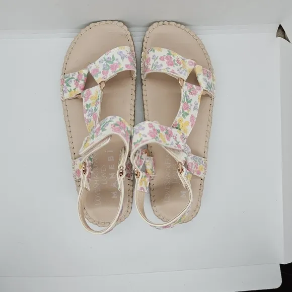 LoveShackFancy Loves Manebi floral espadrille strappy sandals EU 37