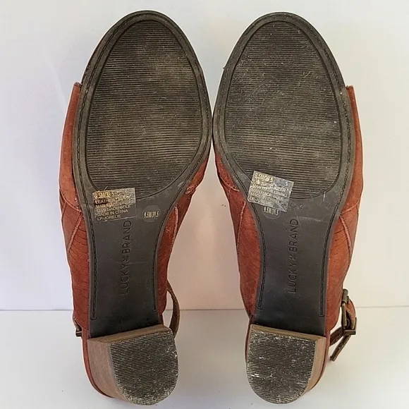 Lucky Brand Jorelie Sandals Plum Brown Size 9.5