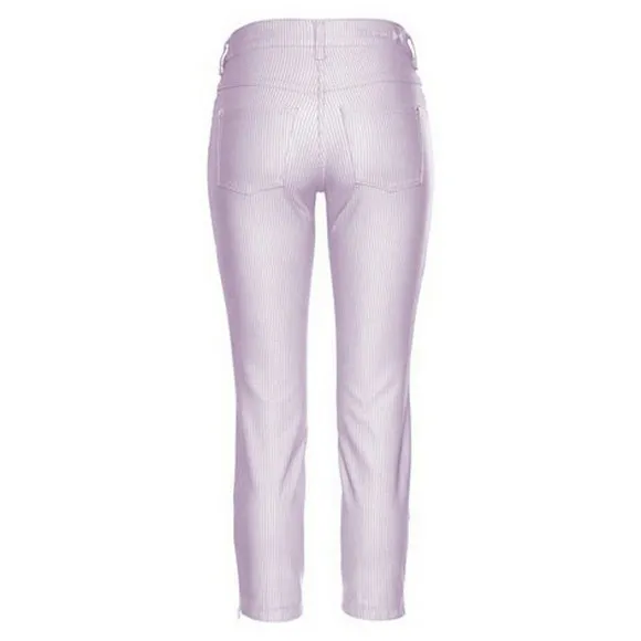 MAC NWT Striped Violet Dream Chic Jeans Ankle Zip Stretch W0-2