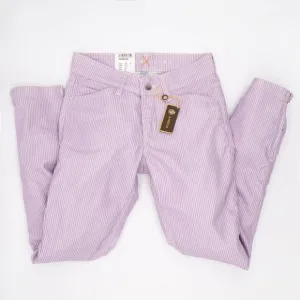 MAC NWT Striped Violet Dream Chic Jeans Ankle Zip Stretch W0-2