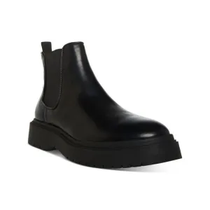 MADDEN Mens Black Goring Comfort Aillem Round Toe Wedge Boots Shoes 11