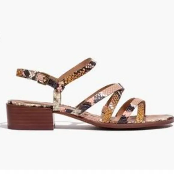 Madewell Lori Snakeskin Embossed Sandal Size 9