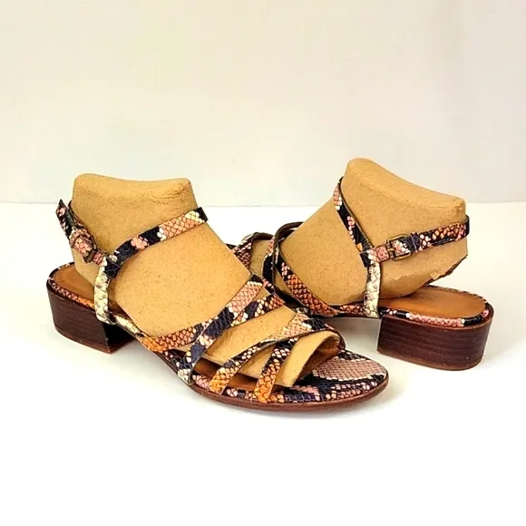 Madewell Lori Snakeskin Embossed Sandal Size 9