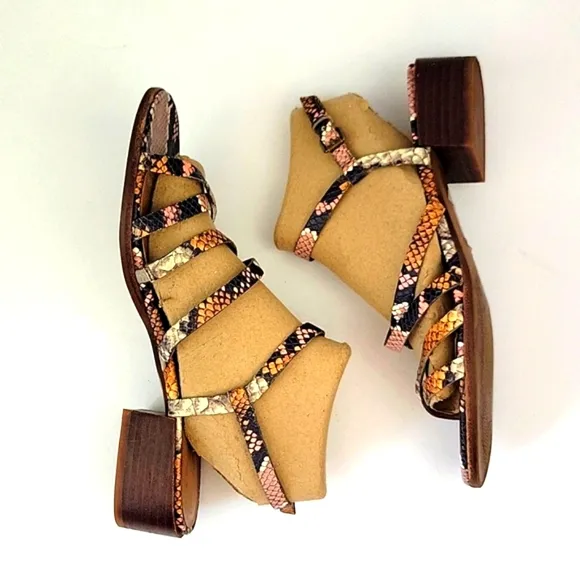 Madewell Lori Snakeskin Embossed Sandal Size 9