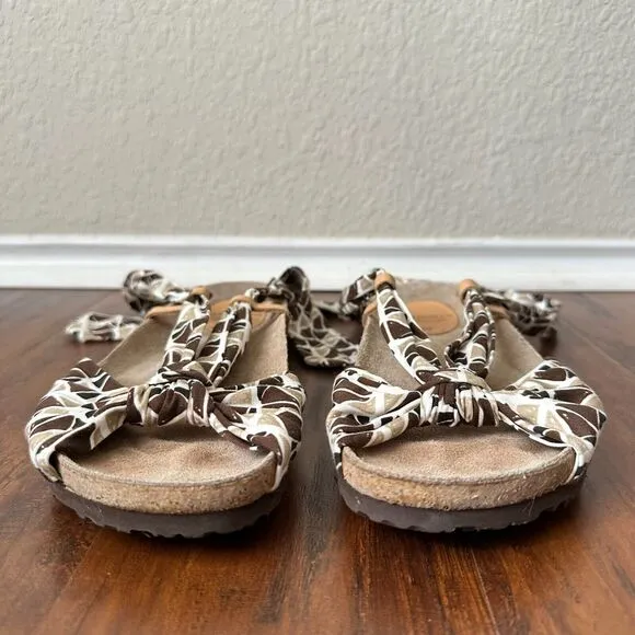 MALIPARMI Bow Open-Toe Ankle Strap Sandals Cork Comfy ITALY MADE
