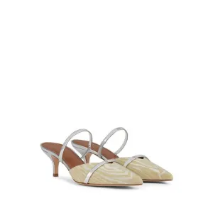 MALONE SOULIERS Womens Yellow Frankie Kitten Heel Slip On Heeled Mules Shoes 40