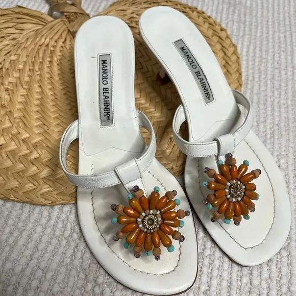 Manila Blahnik kitten heal sandals