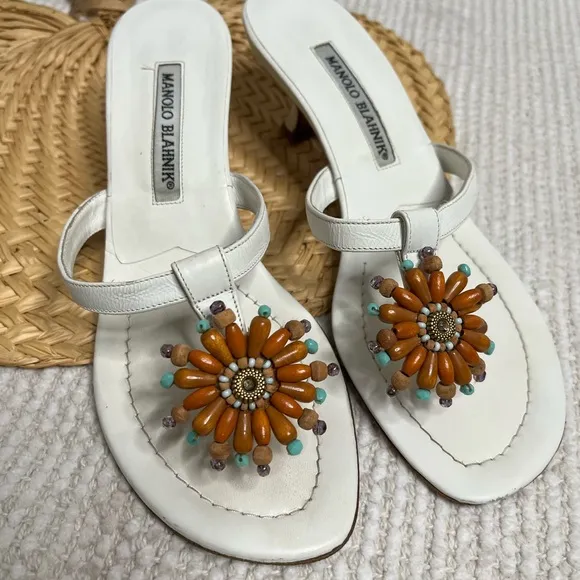 Manila Blahnik kitten heal sandals