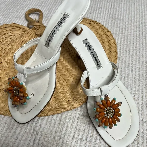 Manila Blahnik kitten heal sandals