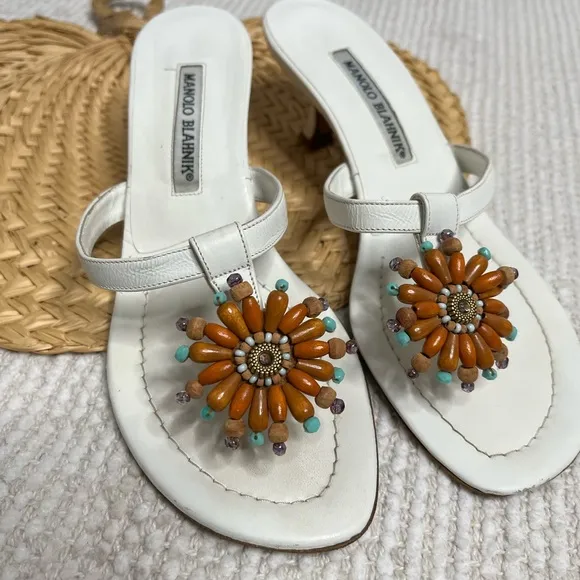 Manila Blahnik kitten heal sandals