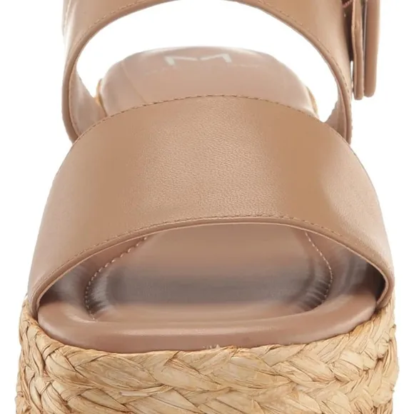 Marc Fisher LTD leather PATRYCE Platform Espadrille Sandal NWT NIB
